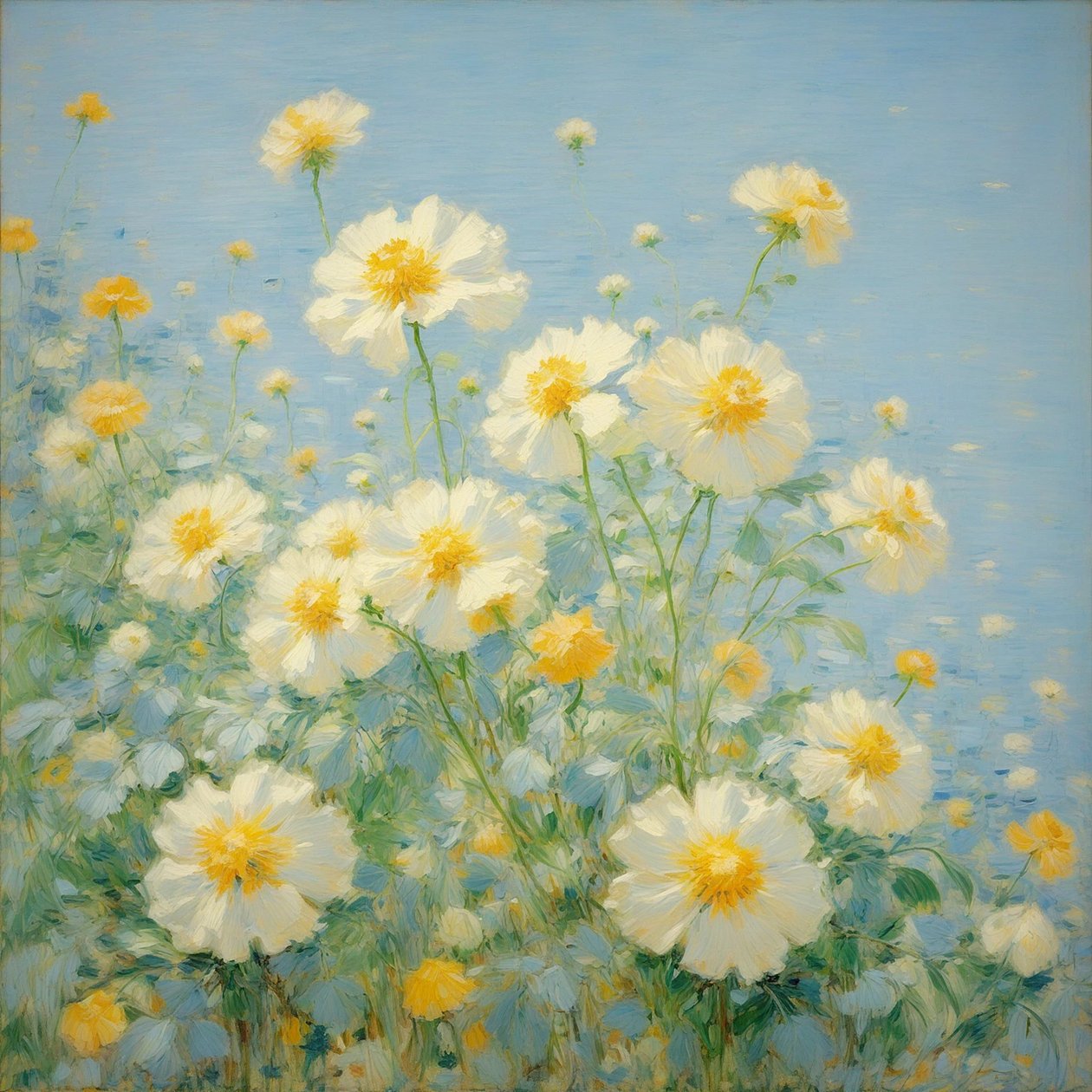 Florales 22, vers 2021 (huile sur toile) - Angelita Hawke