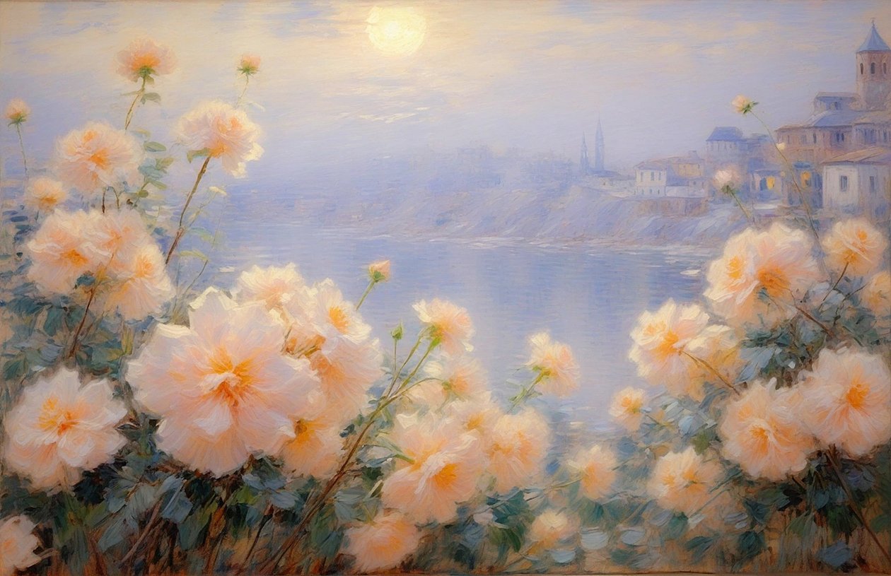 Florals 24, c.2021 (huile sur toile) - Angelita Hawke