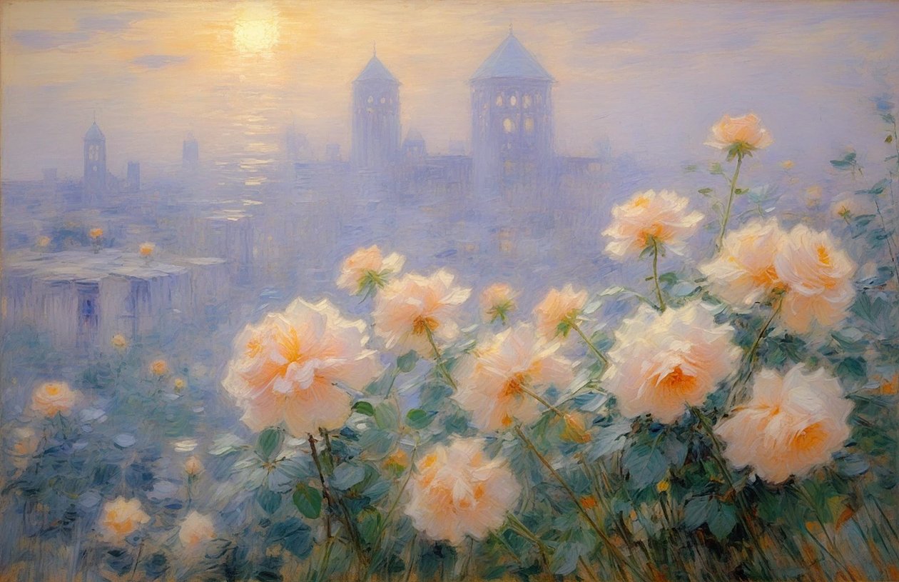 Florales 25, vers 2021 (huile sur toile) - Angelita Hawke