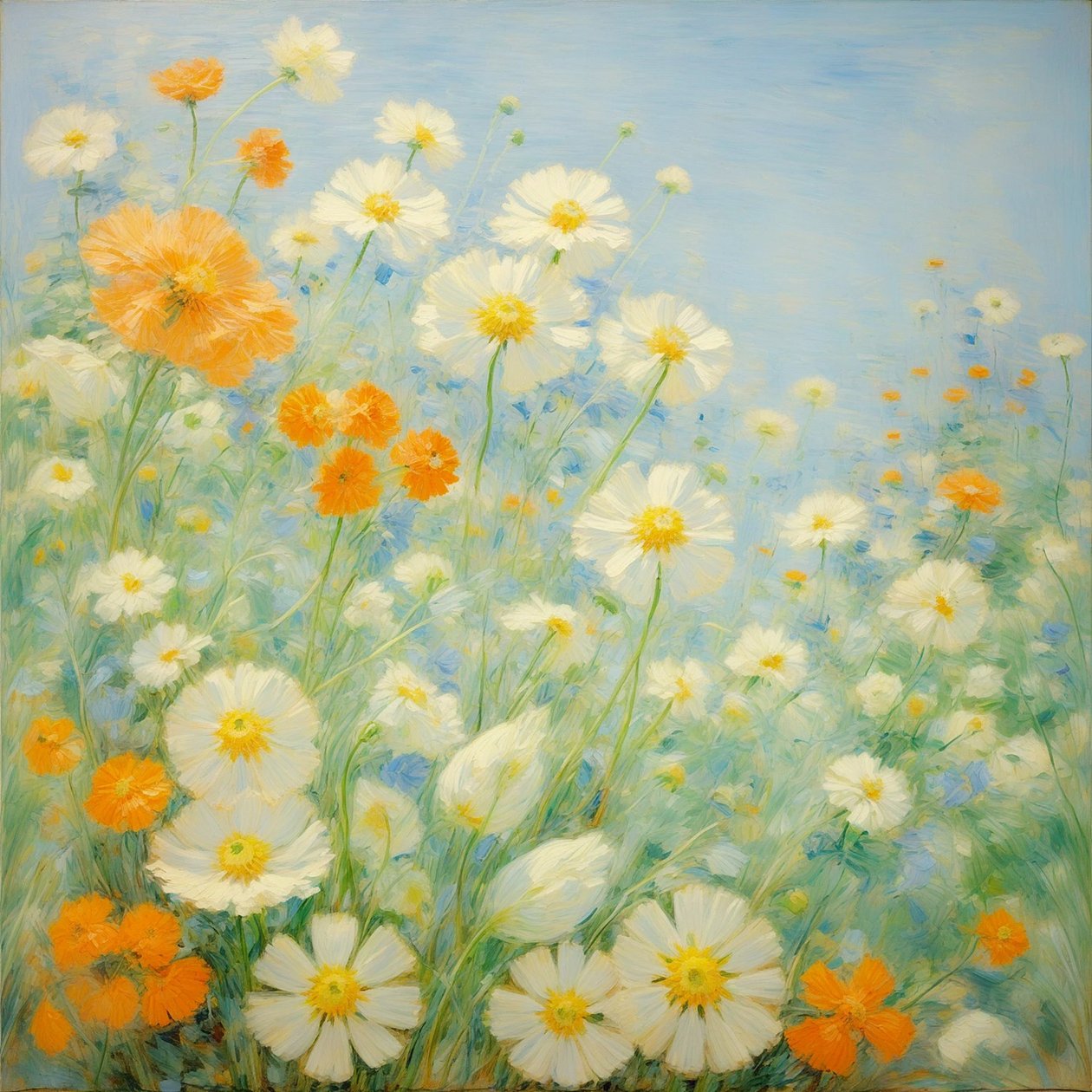 Florales 32, vers 2021 (huile sur toile) - Angelita Hawke