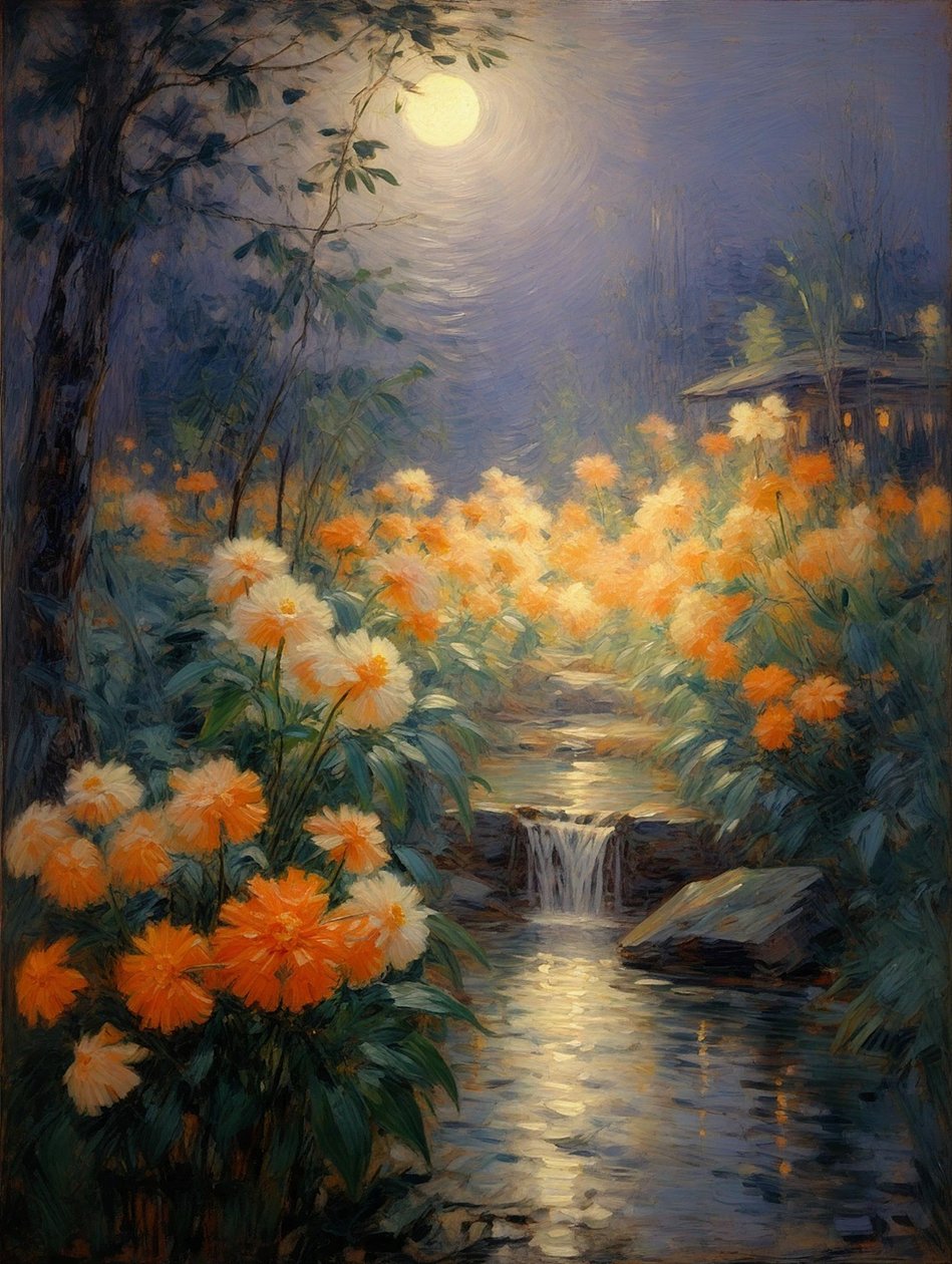 Florals 70, vers 2023 (huile sur toile) - Angelita Hawke