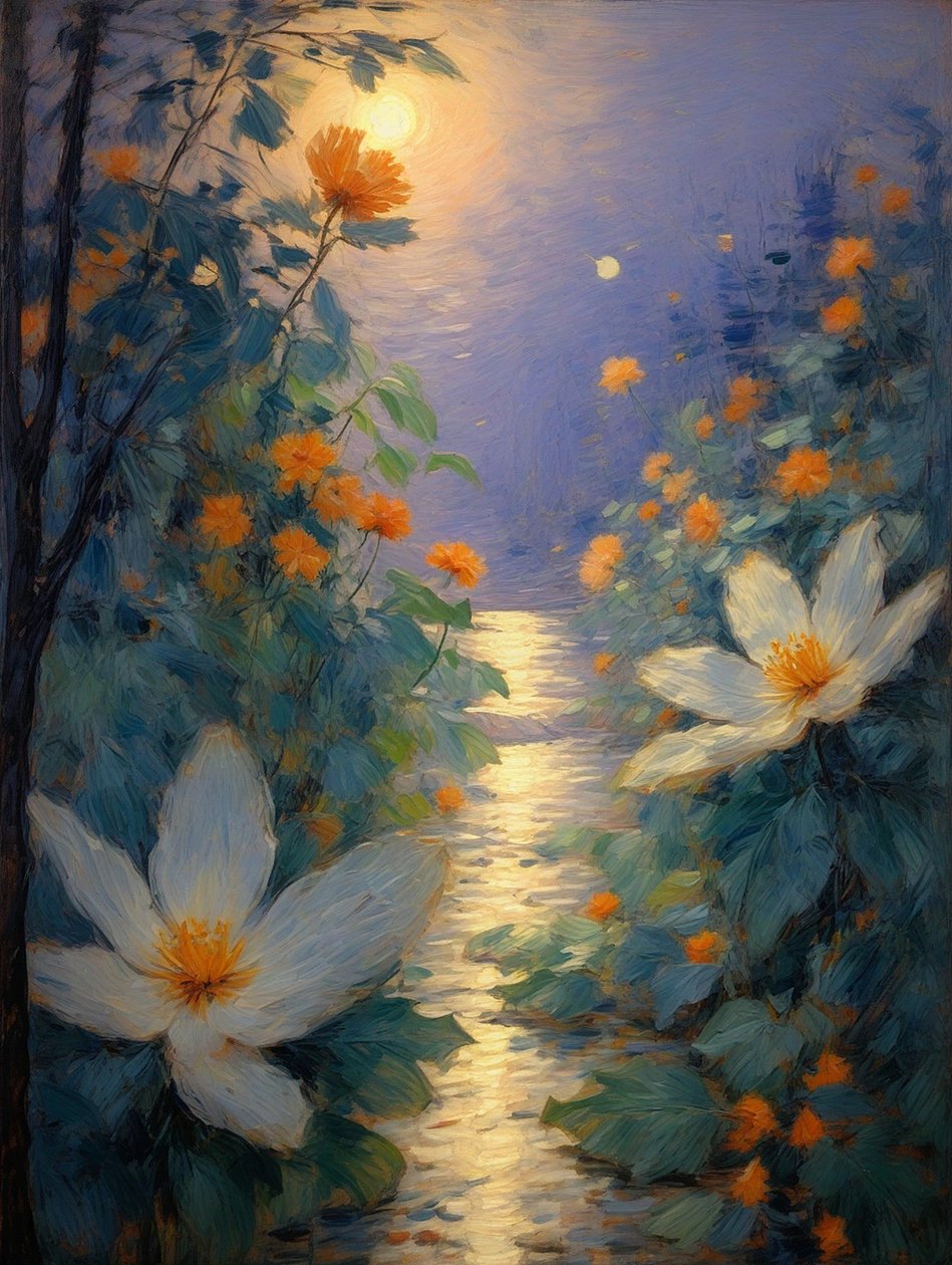 Florals 71, vers 2023 (huile sur toile) - Angelita Hawke