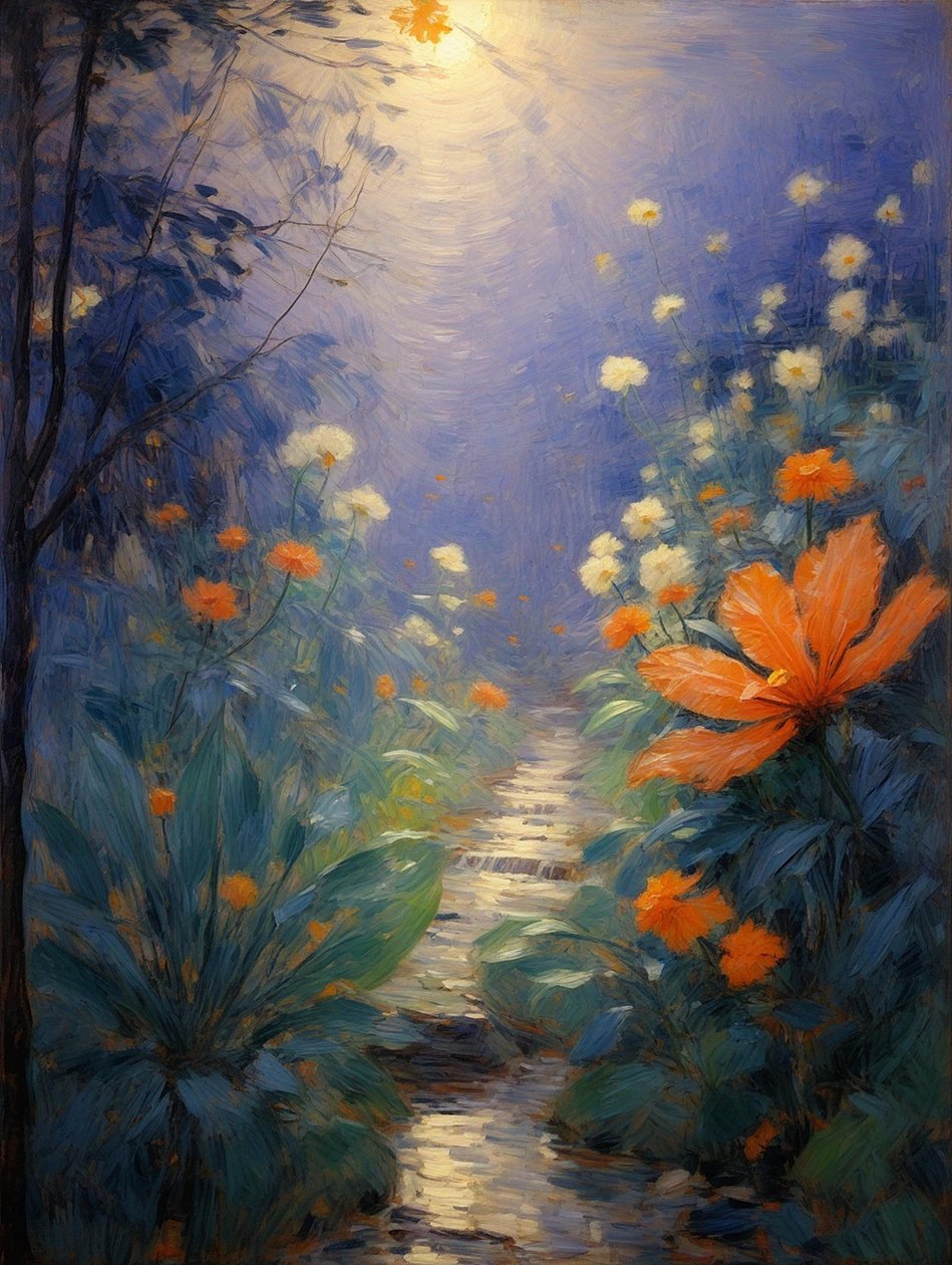 Florales 75, vers 2023 (huile sur toile) - Angelita Hawke