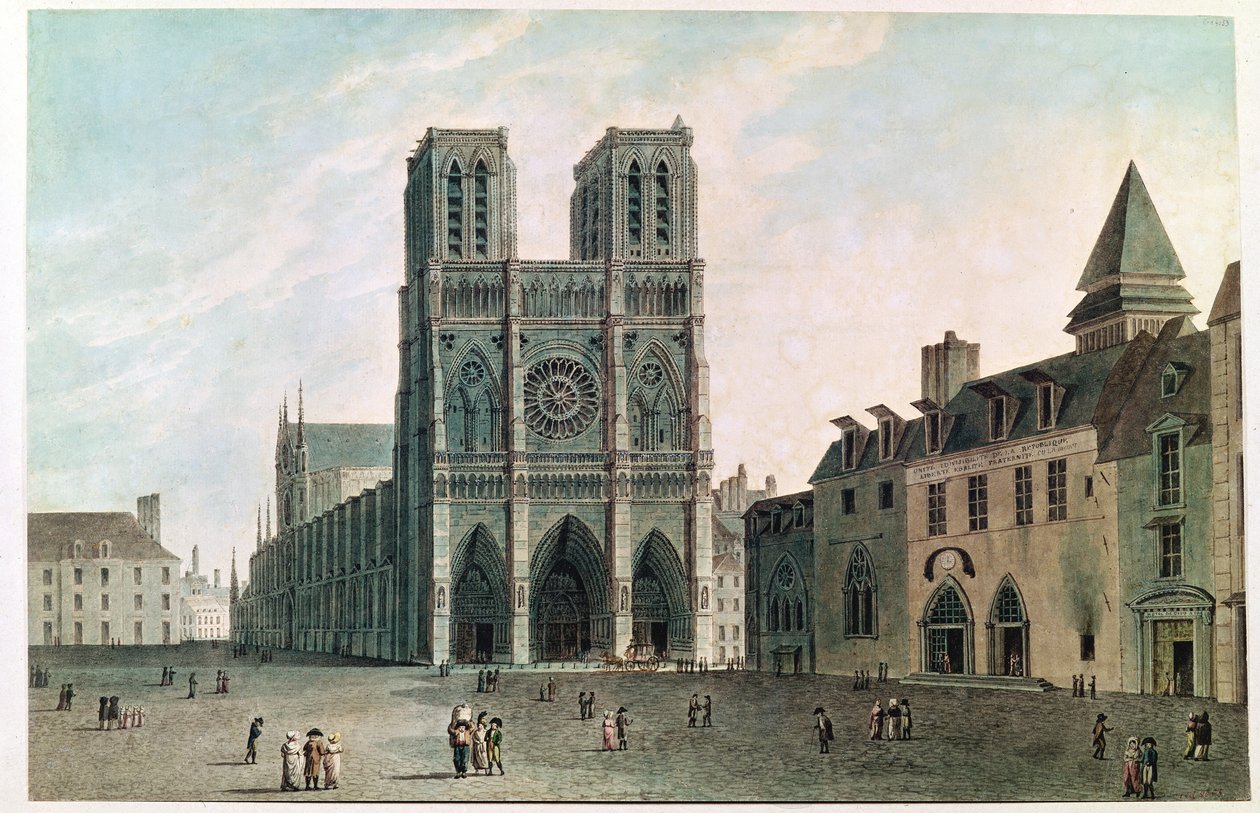 La place devant Notre-Dame à l