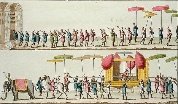 Procession du roi de Birmanie, illustration de 