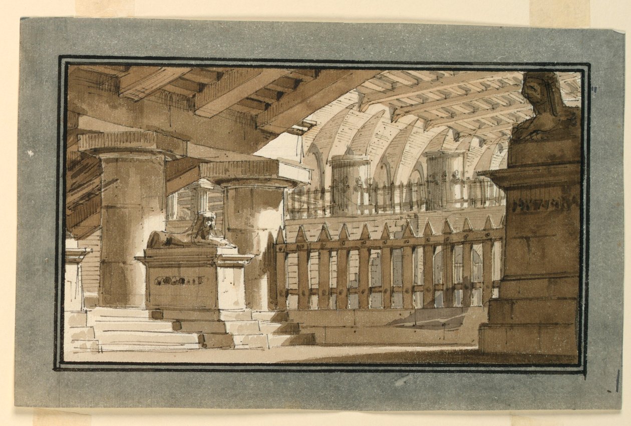 Décor de scène, prison égyptienne - Angelo Toselli