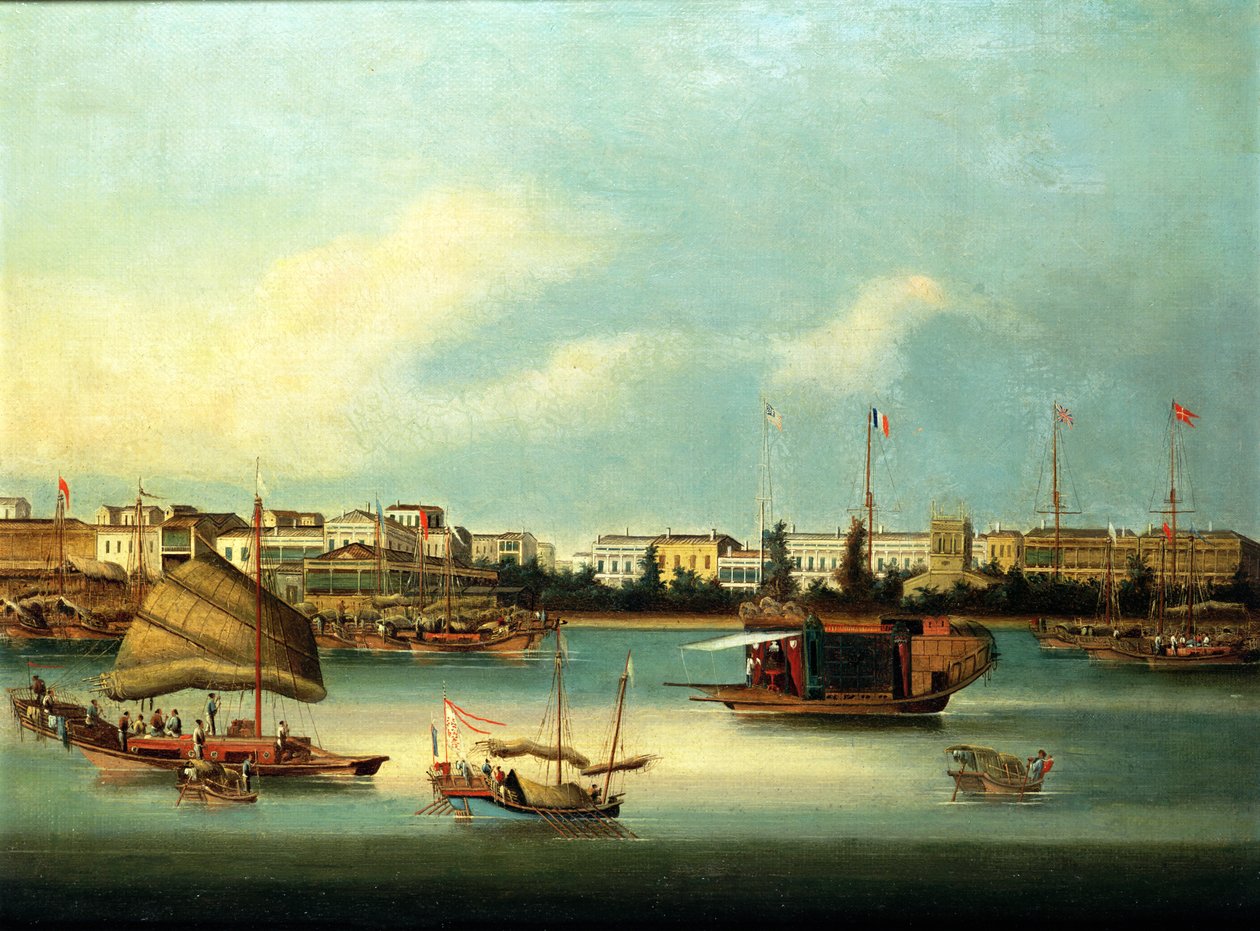 La Pagode, Île de Whampoa (gouache sur papier) - Anglo Chinese School