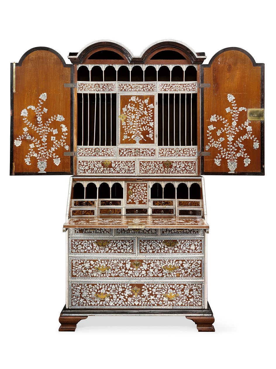 Bureau-cabinet, Vizagapatam, vers 1720-30 - Anglo Indian School