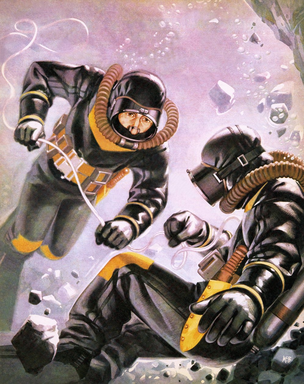 Une expédition de plongée dirigée par le commandant Jacques-Yves Cousteau - Angus McBride