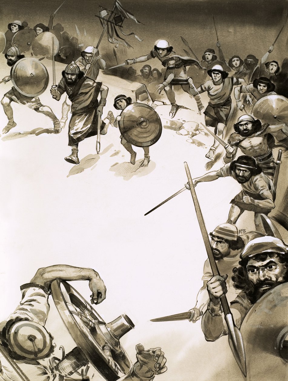 Les anciens Britanniques attaquent les Romains ( ) - Angus McBride