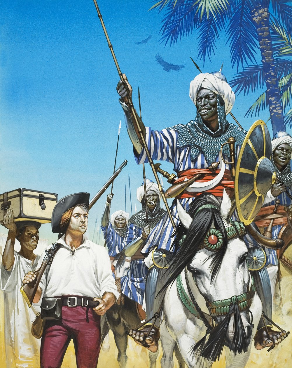 James Bruce (1730-94) Explorateur africain (gouache sur papier) - Angus McBride