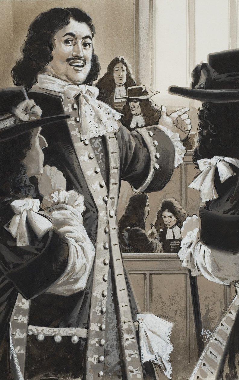 Pierre le Grand (1672-1725) à la cour (gouache sur papier) - Angus McBride