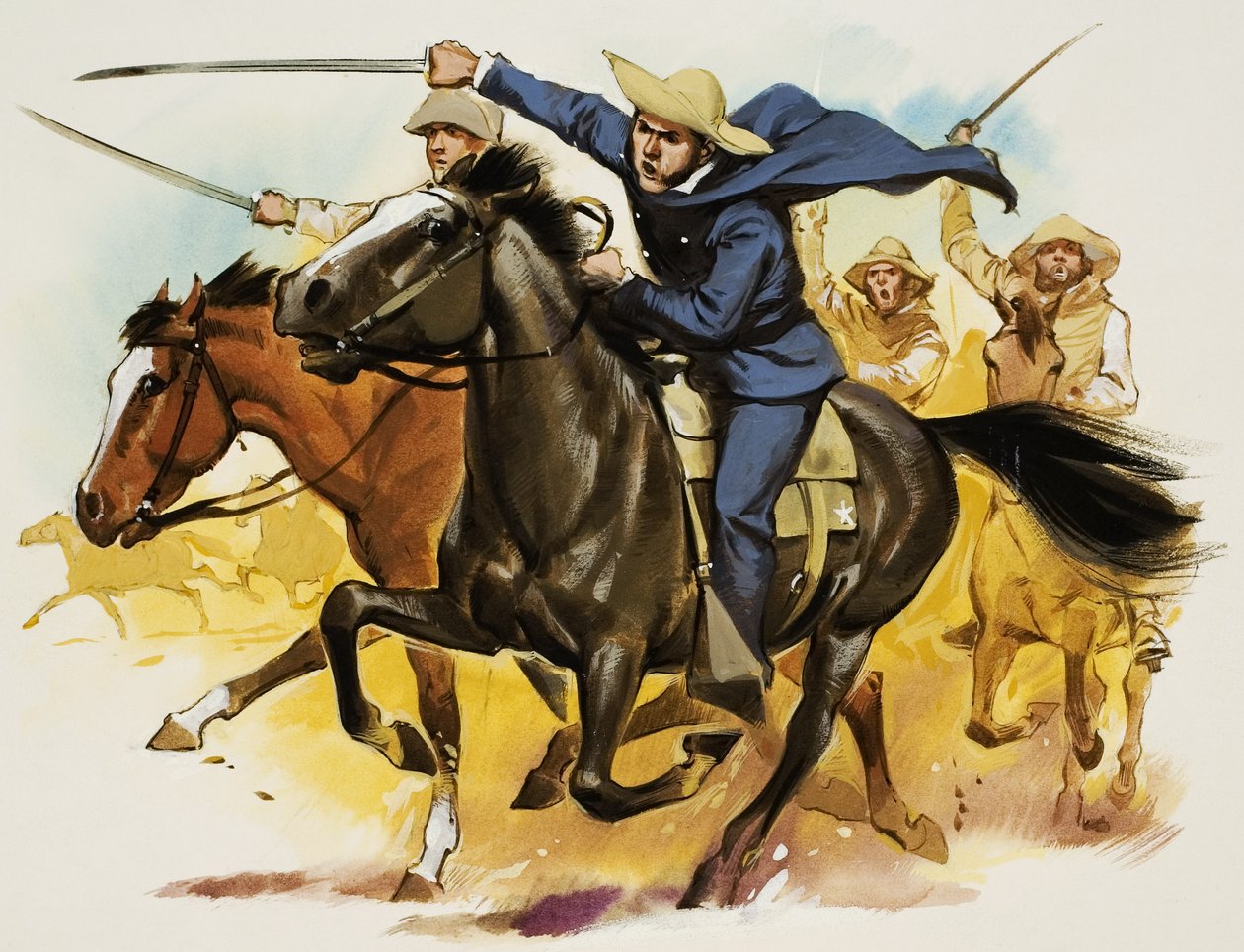 Sam Houston (1793-1863) (gouache sur papier) - Angus McBride