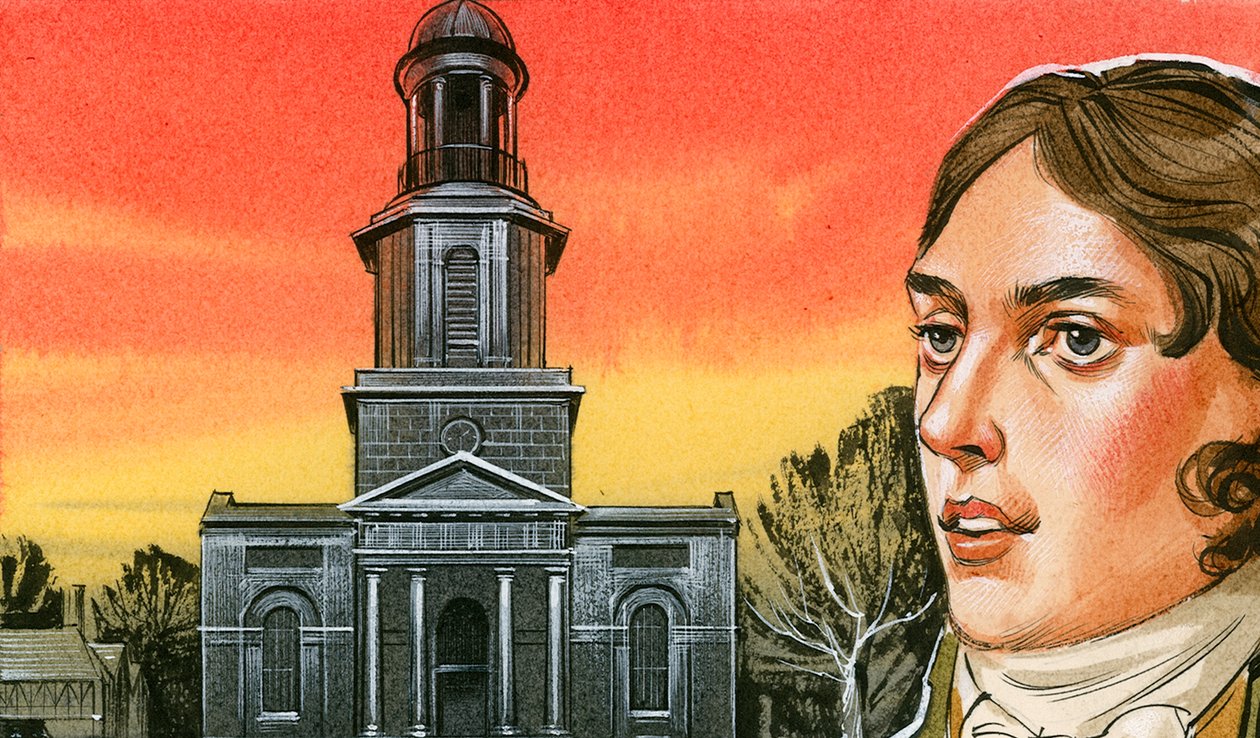 Samuel Taylor Coleridge devant St Chad