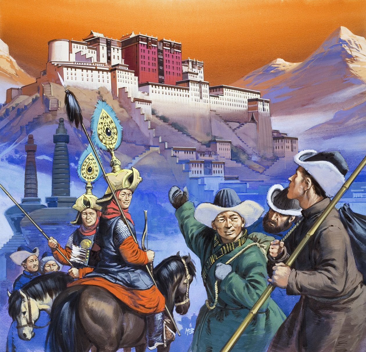 Tibet (gouache sur papier) - Angus McBride