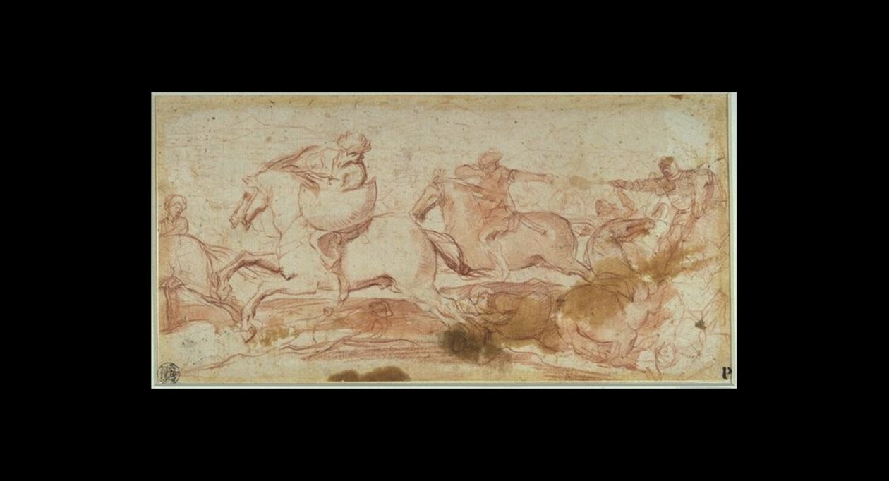 Bataille de cavalerie - Aniello Falcone