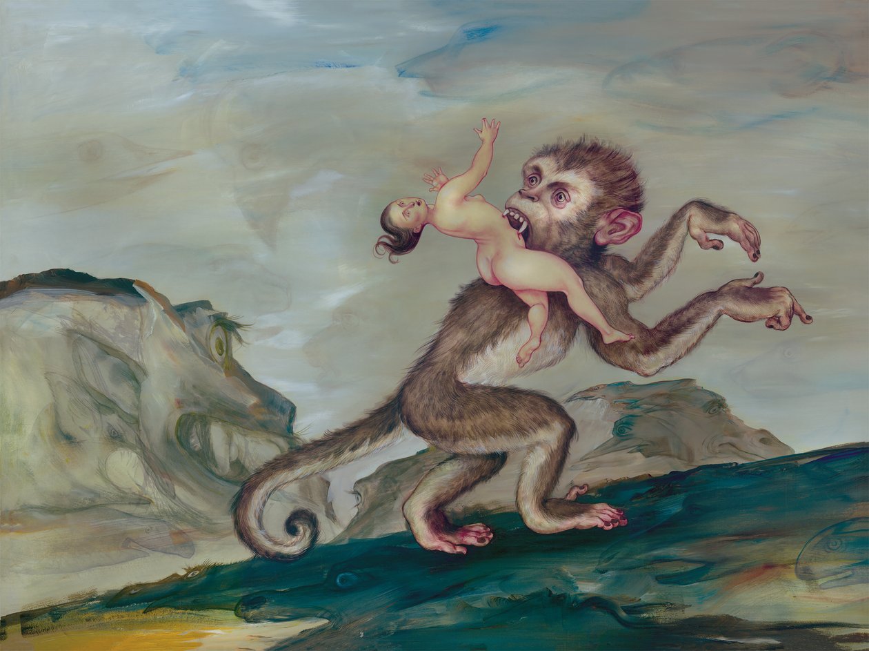 Femme emportée par son primate - Anita Kunz