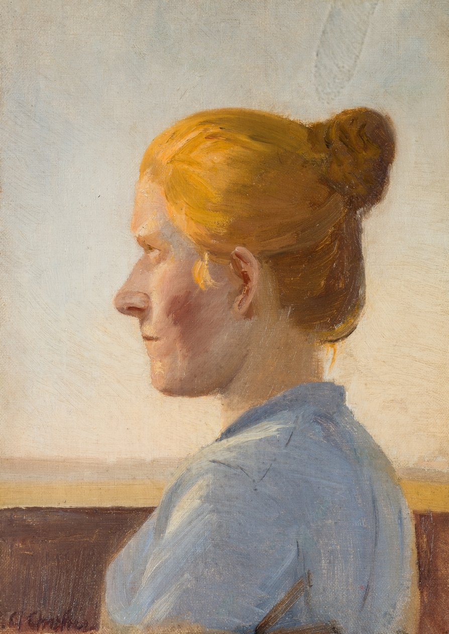 Danois :  En skagenspige Une jeune femme de Skagen - Anna Ancher