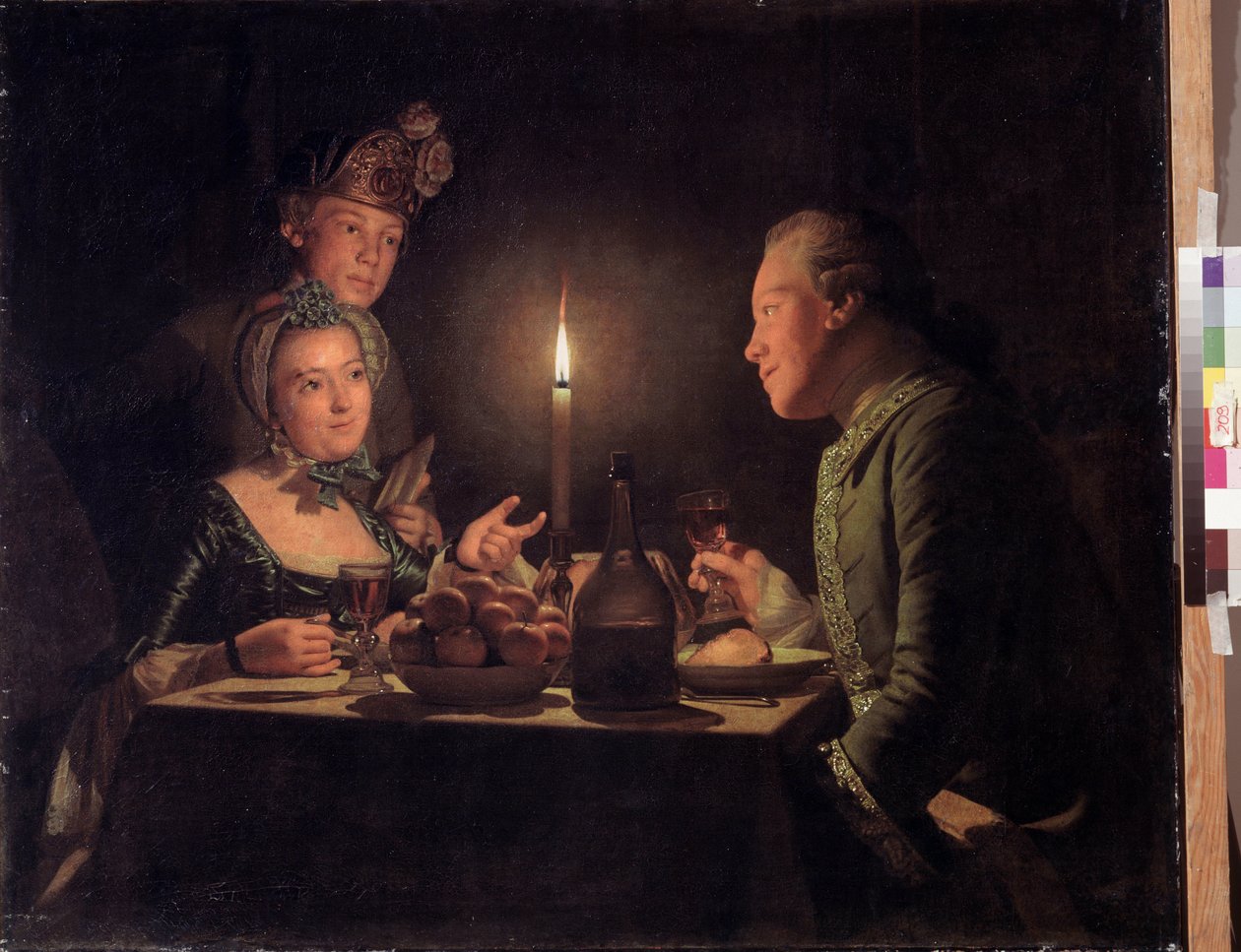 Dîner aux chandelles - Anna Dorothea Lisiewska