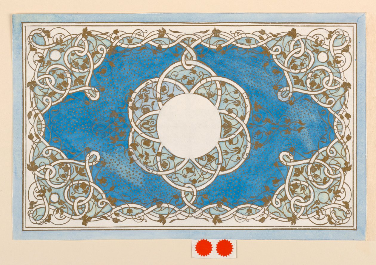 Dessin, Conception pour un couvercle de boîte, vers 1894 - Anna M. de Pool