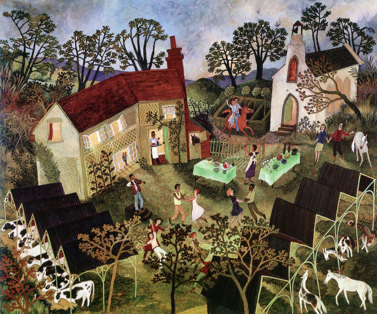 Danse de grange, 2001 (acrylique) - Anna Pugh