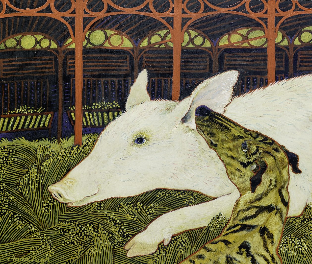 Best of Friends, 2017 (acrylique) - Anna Pugh