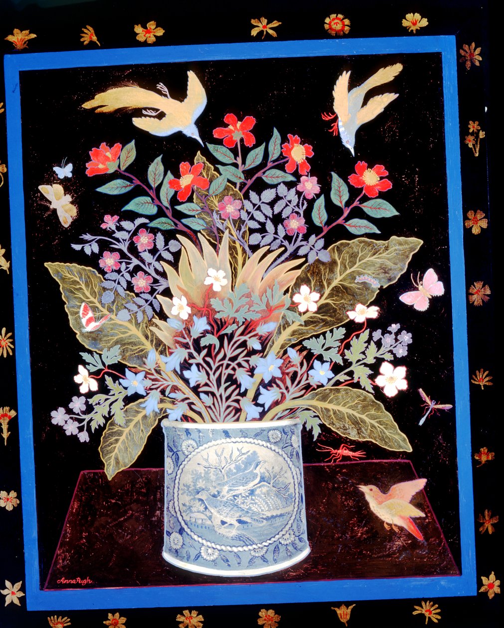 Fleurs dans un mug bleu - Anna Pugh