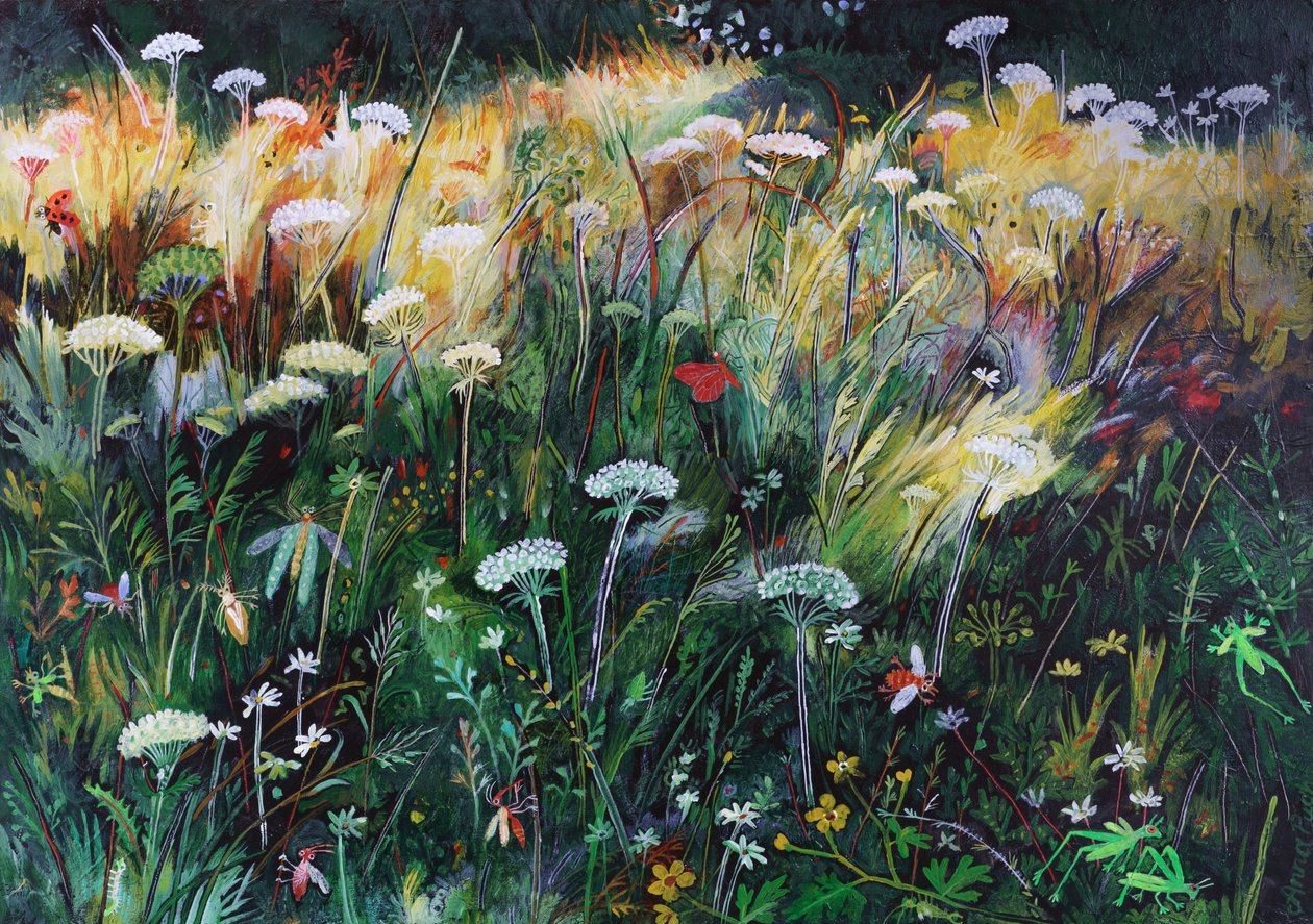 Prairie nocturne, 2022 (acrylique sur panneau) - Anna Pugh