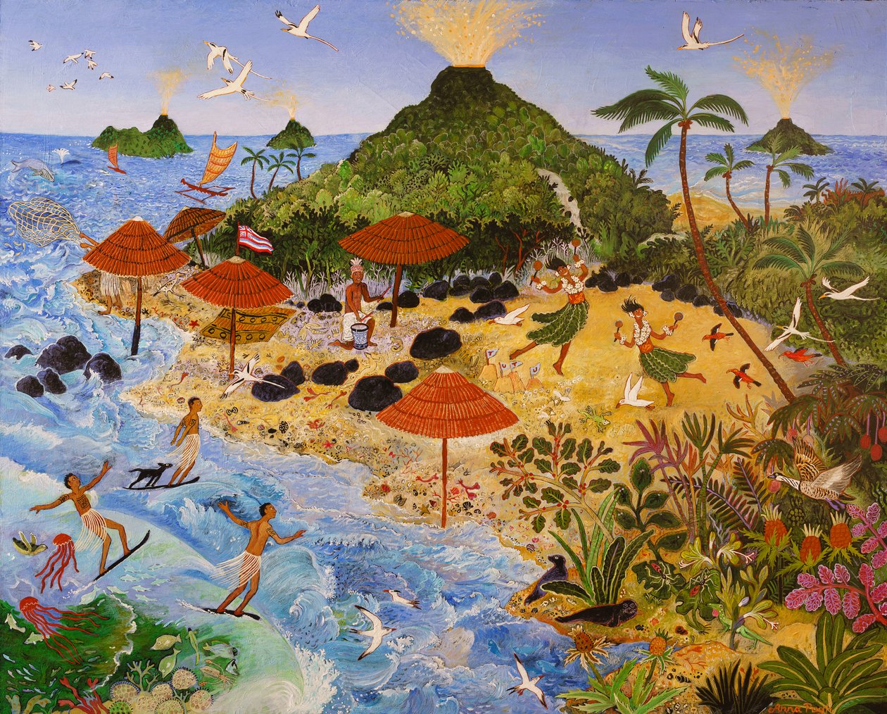 Sleeping Dogs, 2017 (acrylique) - Anna Pugh