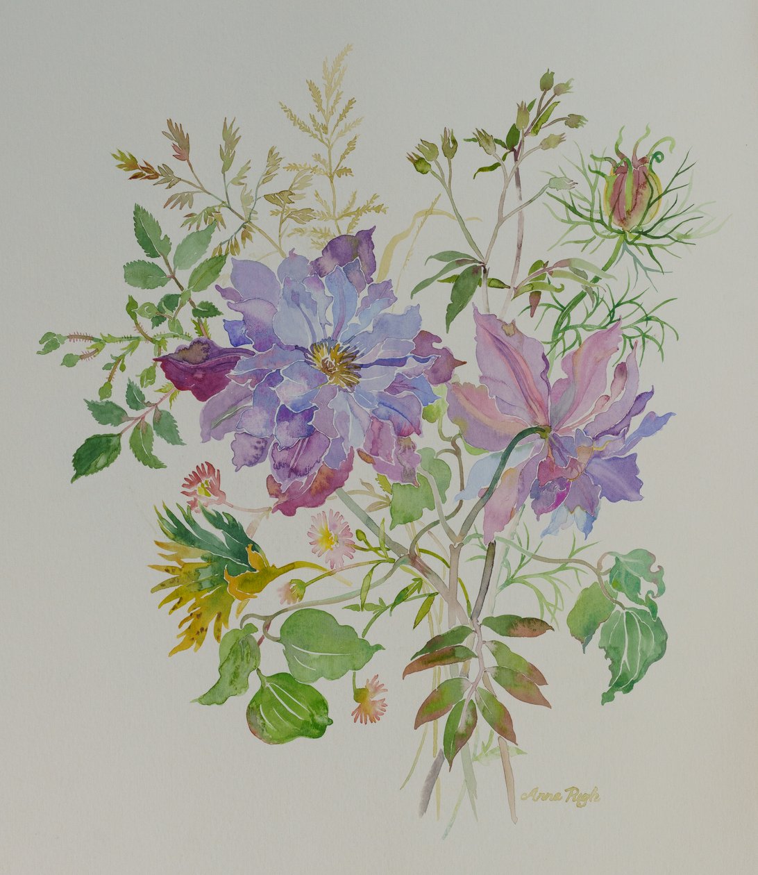 Nature morte fleurs, 2021 (peinture) - Anna Pugh