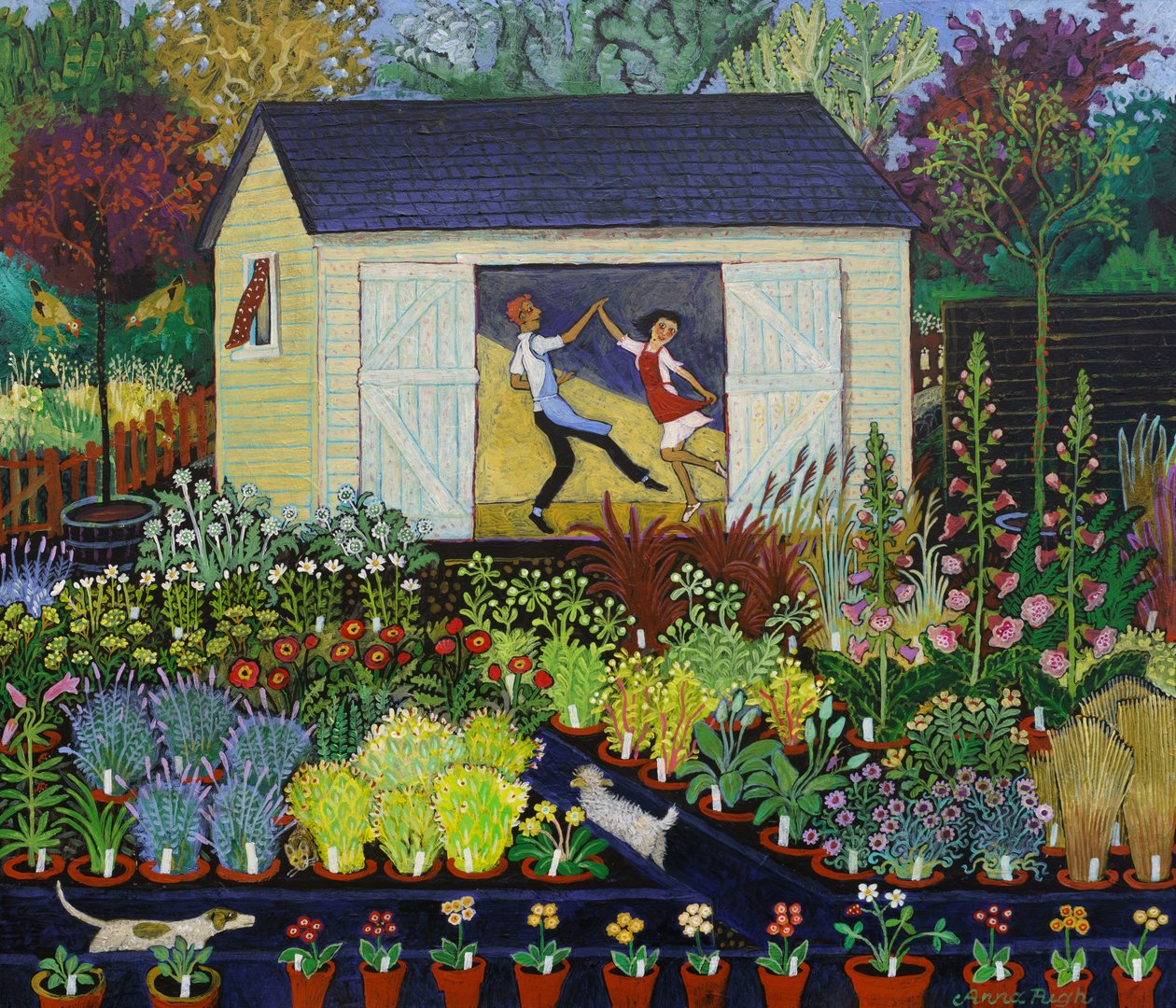 Pause thé, 2017 (acrylique) - Anna Pugh