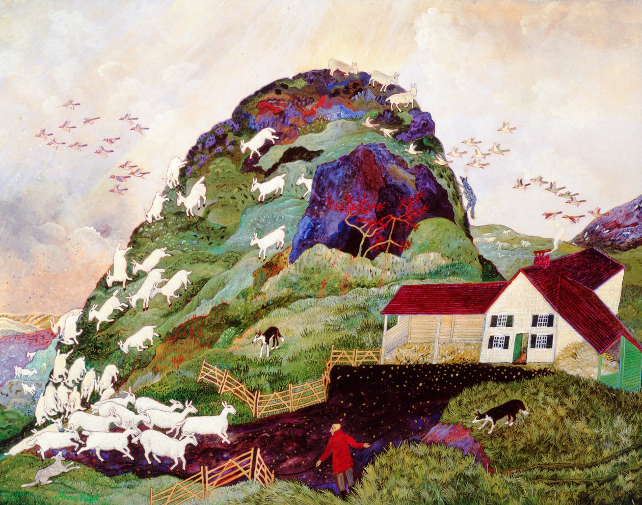 Le rassemblement, 2010 (acrylique) - Anna Pugh