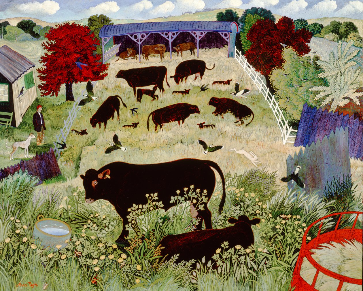 Qui compte, 2000 (acrylique) - Anna Pugh