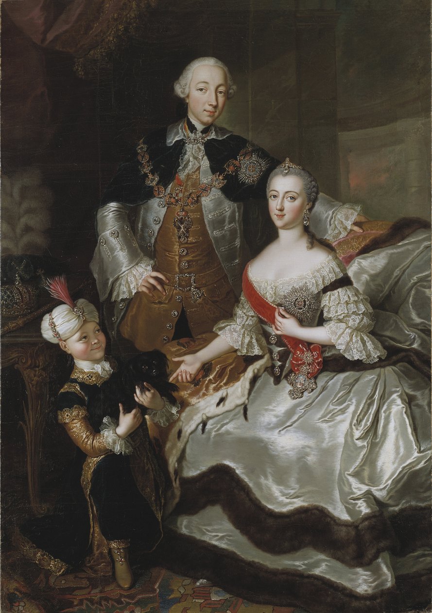 Portrait du grand-duc Pierre Fiodorovitch et de la grande-duchesse Catherine Alexeïevna - Anna Rosina Lisiewska