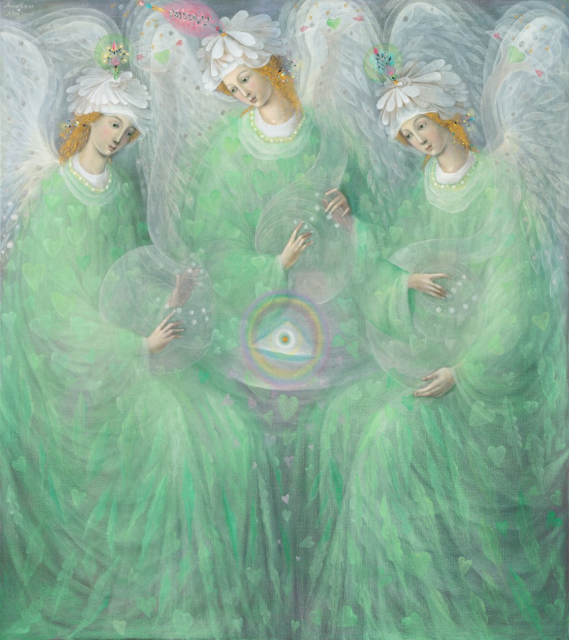 Les révélations du printemps (diptyque), panneau de gauche, 2012 (huile sur toile de lin) - Annael Anelia Pavlova