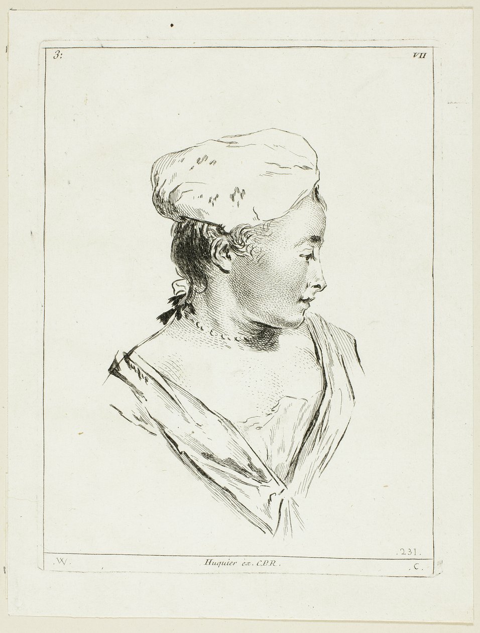 Tête de femme - Anne Claude Philippe Caylus