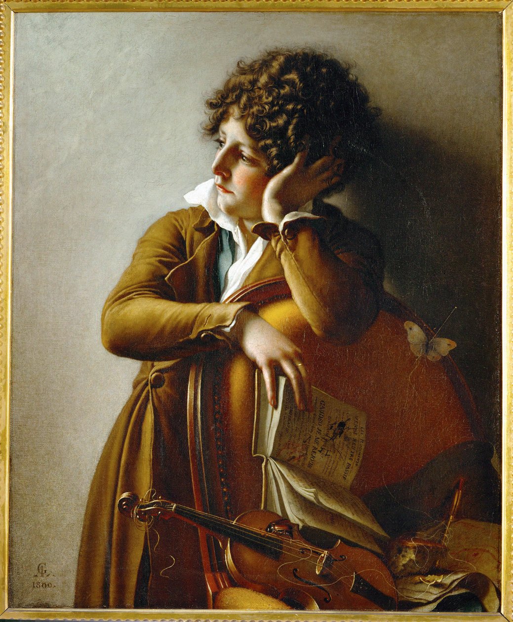 Portrait du jeune Romainville Trioson … - Anne Louis Girodet de Roucy-Trioson