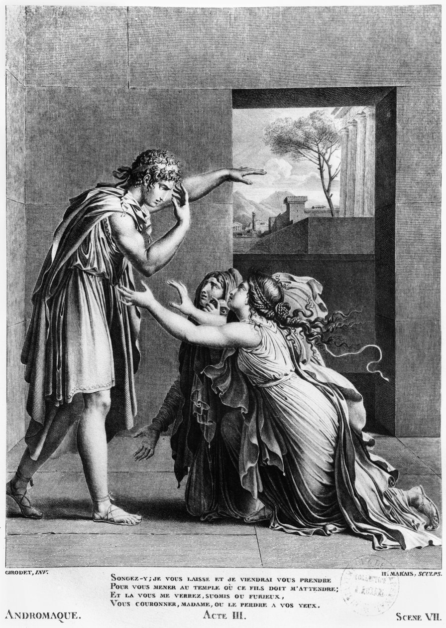 Andromaque aux pieds de Pyrrhus, illustration de l