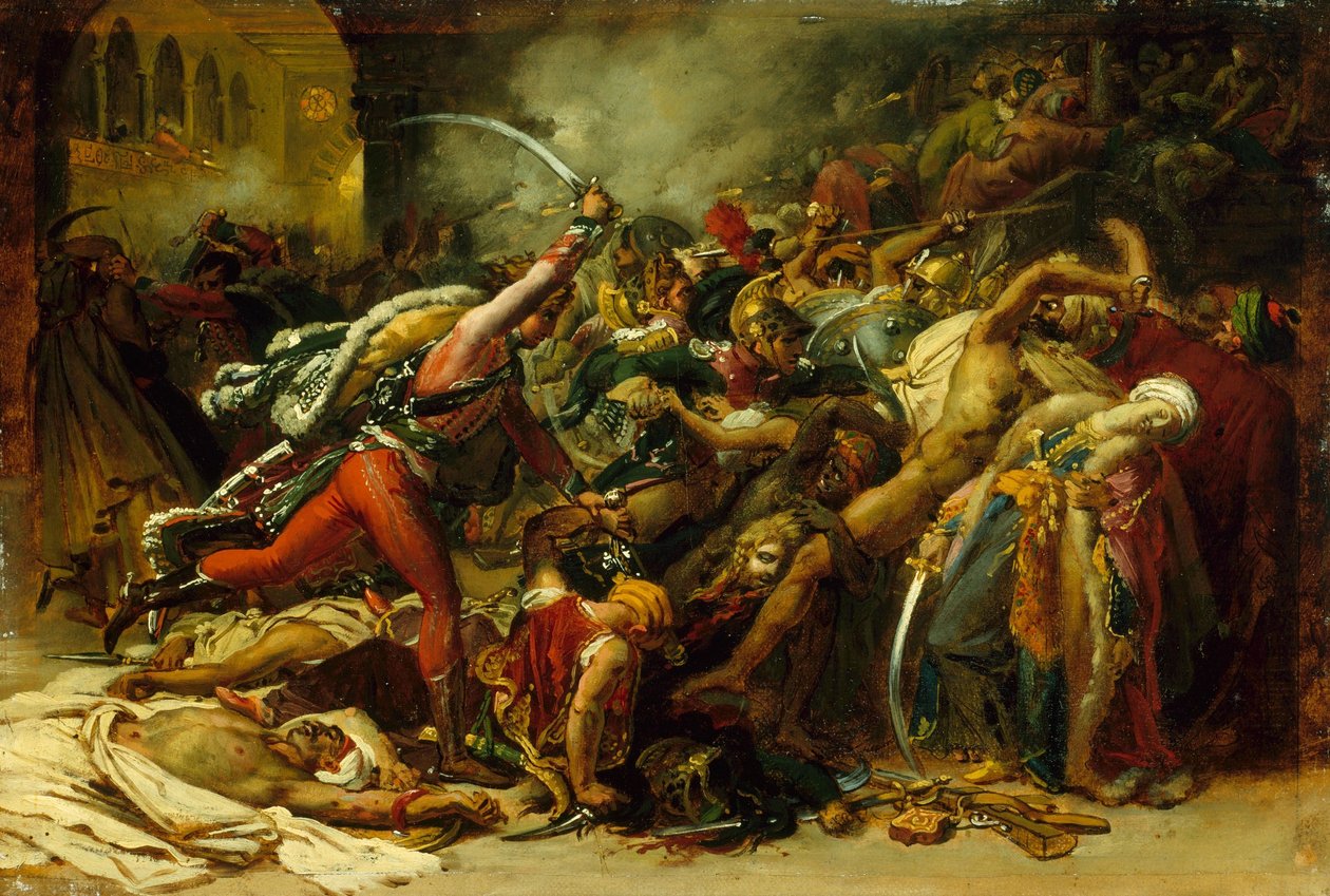Esquisse de La révolte du Caire - Anne Louis Girodet de Roussy Trioson