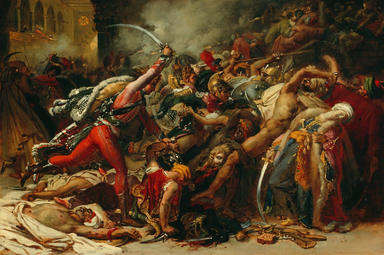 Esquisse pour La Révolte du Caire, vers 1810 - Anne Louis Girodet de Roussy Trioson