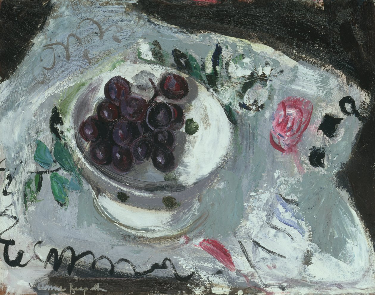 Plat de raisins, vers 1957 - Anne Redpath