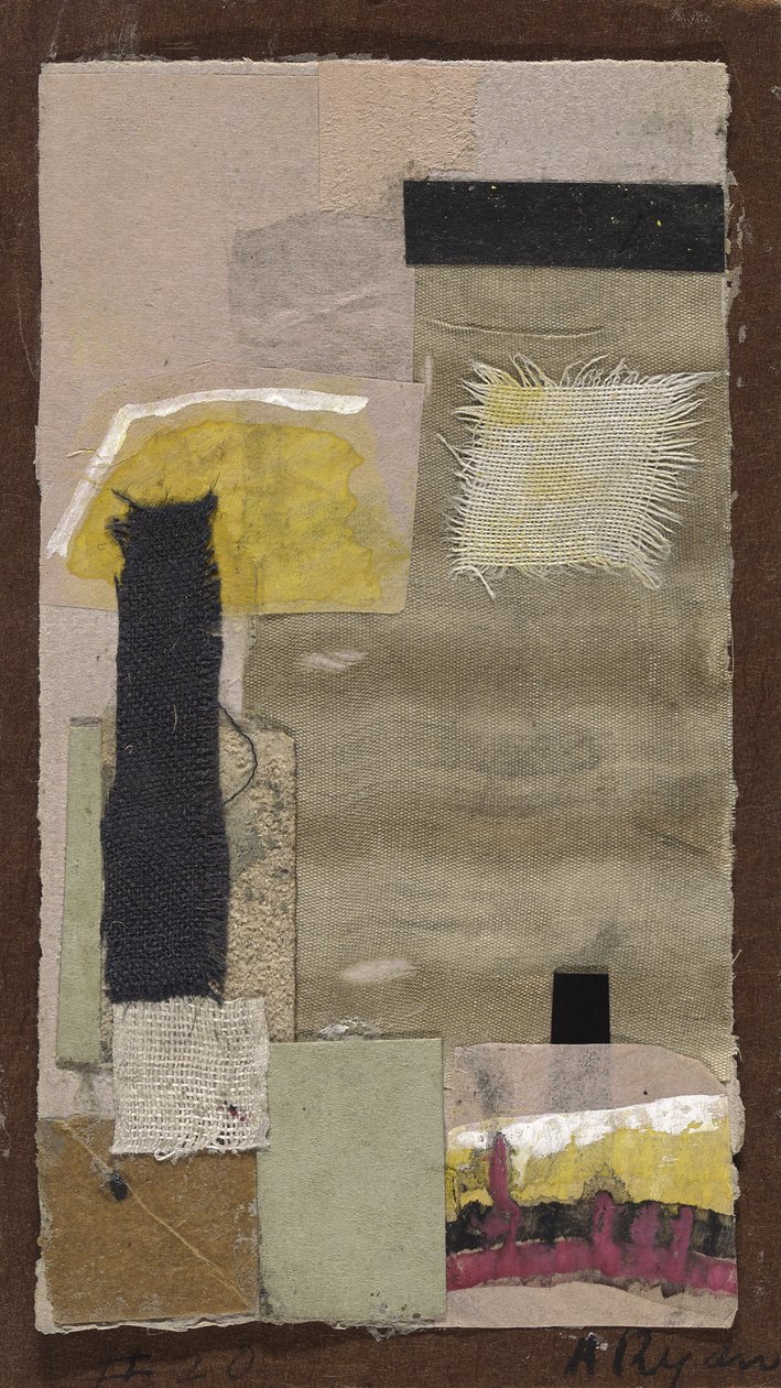 Sans titre (#20), c.1948-54 (collage de tissu, papier de couleur, papier de verre, gouache et aquarelle sur carton) - Anne Ryan