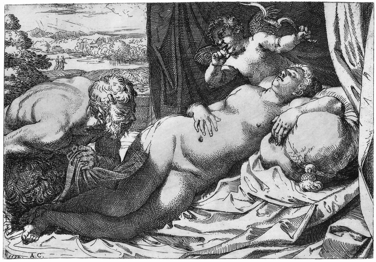 Jupiter et Antiope - Annibale Carracci