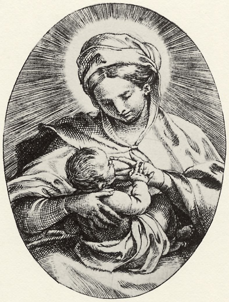Madone allaitante - Annibale Carracci