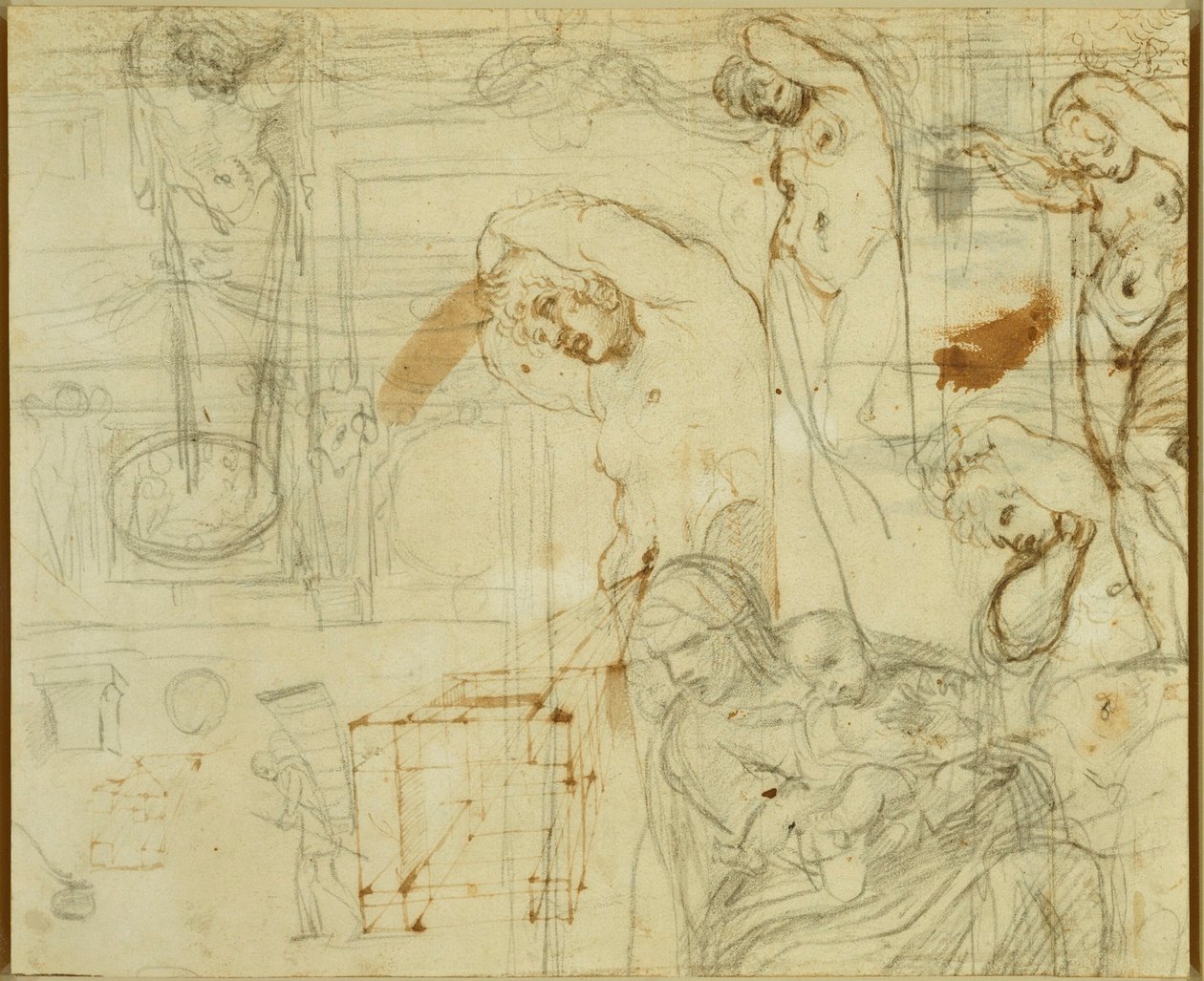 Études de décorations pour la Galerie Farnèse - Annibale Carracci