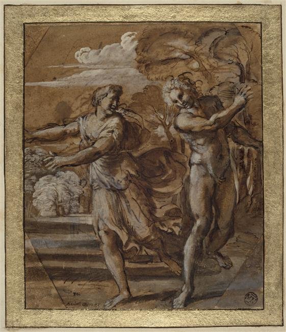Étude pour Lupercalia Fresques du Palazzo Magnani, Bologne - Annibale Carracci