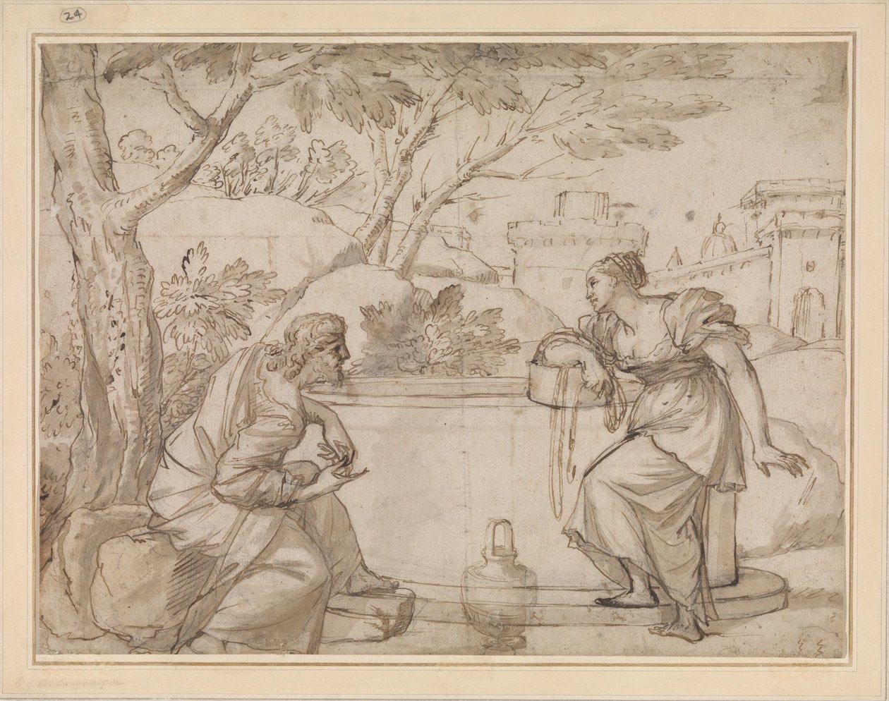 Le Christ et la Samaritaine - Annibale Carracci