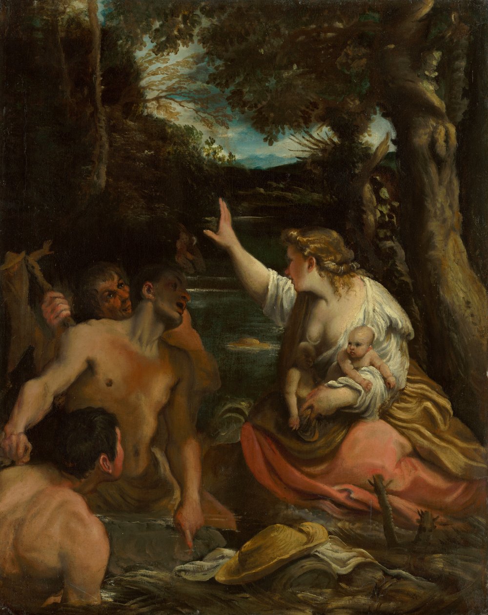 Latone et les paysans lyciens Latone protégeant ses enfants, 1585 - Annibale Carracci