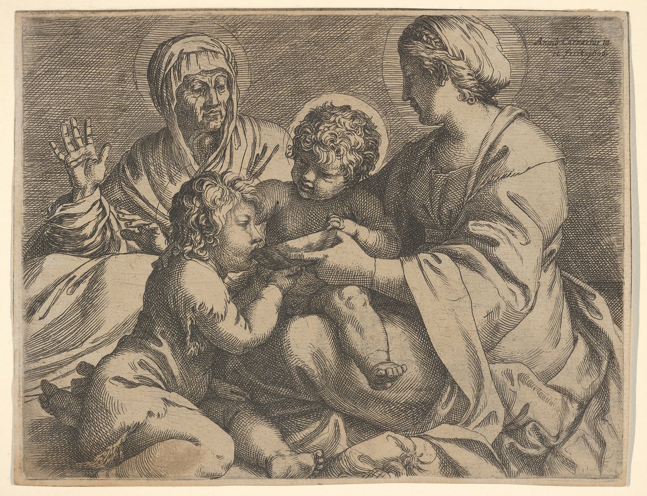 Madone et Enfant avec les saints Élisabeth et Jean-Baptiste - Annibale Carracci