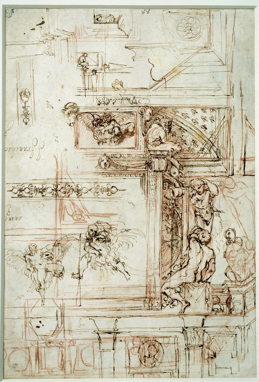 Projet pour la galerie Farnèse Dessin d